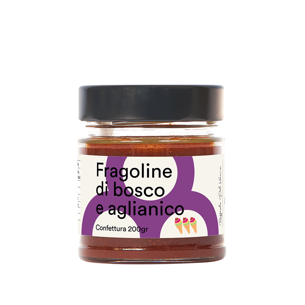 Confettura fragoline di bosco e aglianico