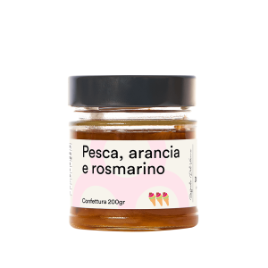Confettura pesca, arancia e rosmarino